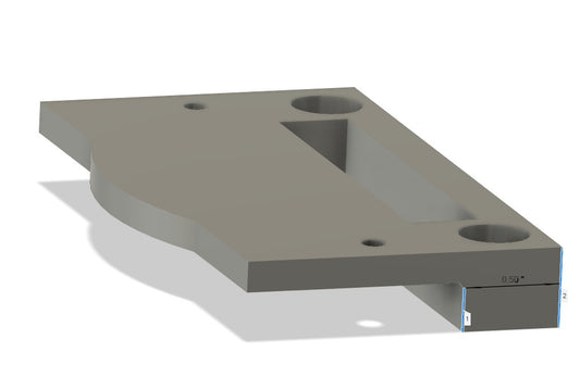 1/2in Wide Corner Offset Narrow Extension Swivel Baseplate for Adjustable Swivel Mounts