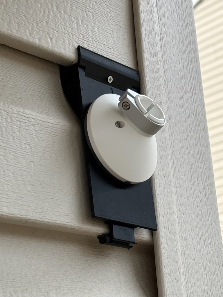 Ring Spotlight Cam Vinyl Siding Mount - Screwless - Any Vinyl Siding 3-5in Dutch Lap